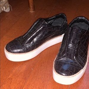 Black Leather Platform Shoe